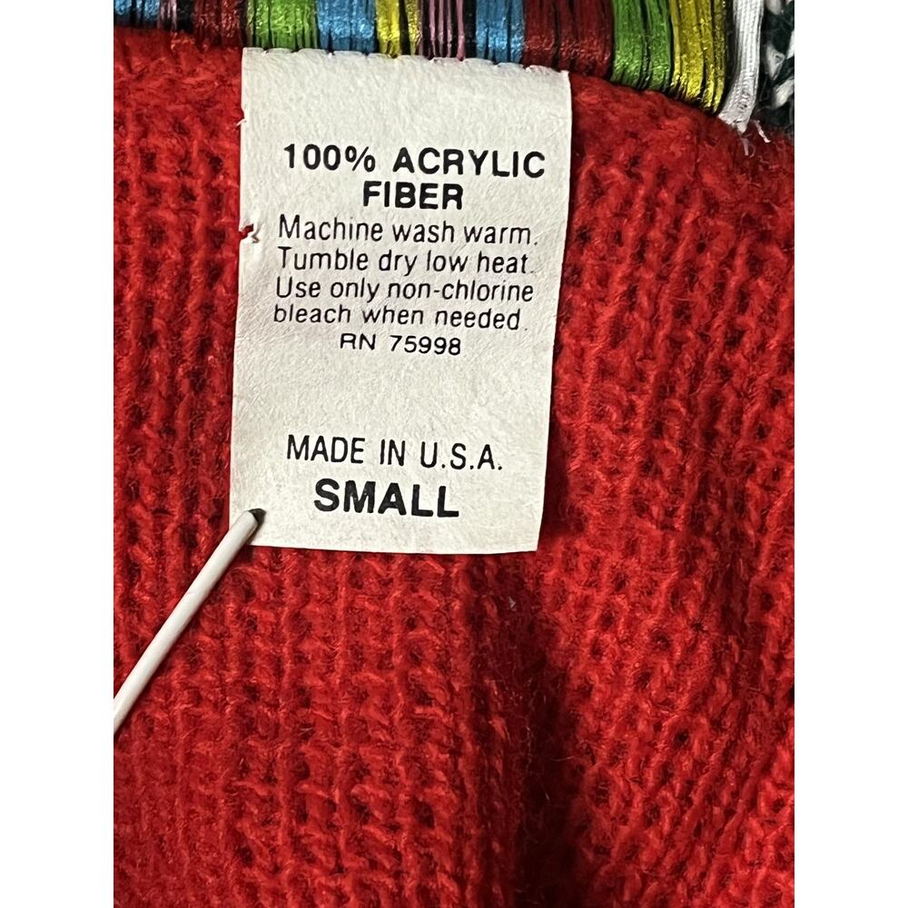 Playclothes Sweater‎ Womens Small Ugly Christmas Cardigan Gingerbread Made USA - Picture 10 of 15